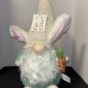 Marshalls Mint and Cream Bunny Gonk with Carrot Accent